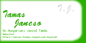 tamas jancso business card